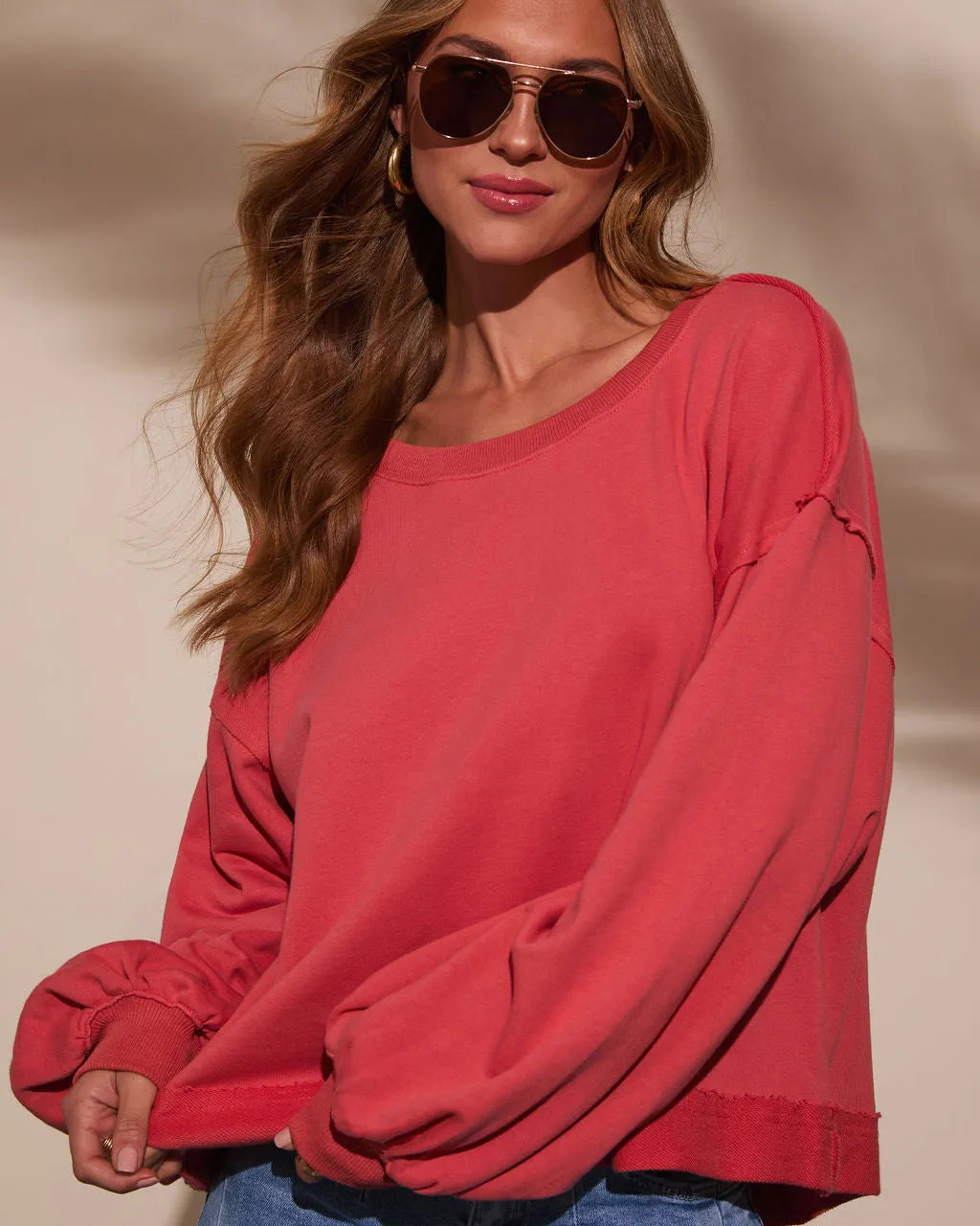 Sweater Weather Relaxed Oversized Sweatshirt sold by Vici product image thumbnail 2