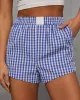 Rori Seersucker Checkered Shorts sold by Vici
