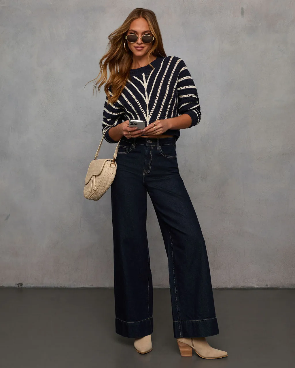 Baylin Striped Knit Sweater sold by Vici product image thumbnail 2