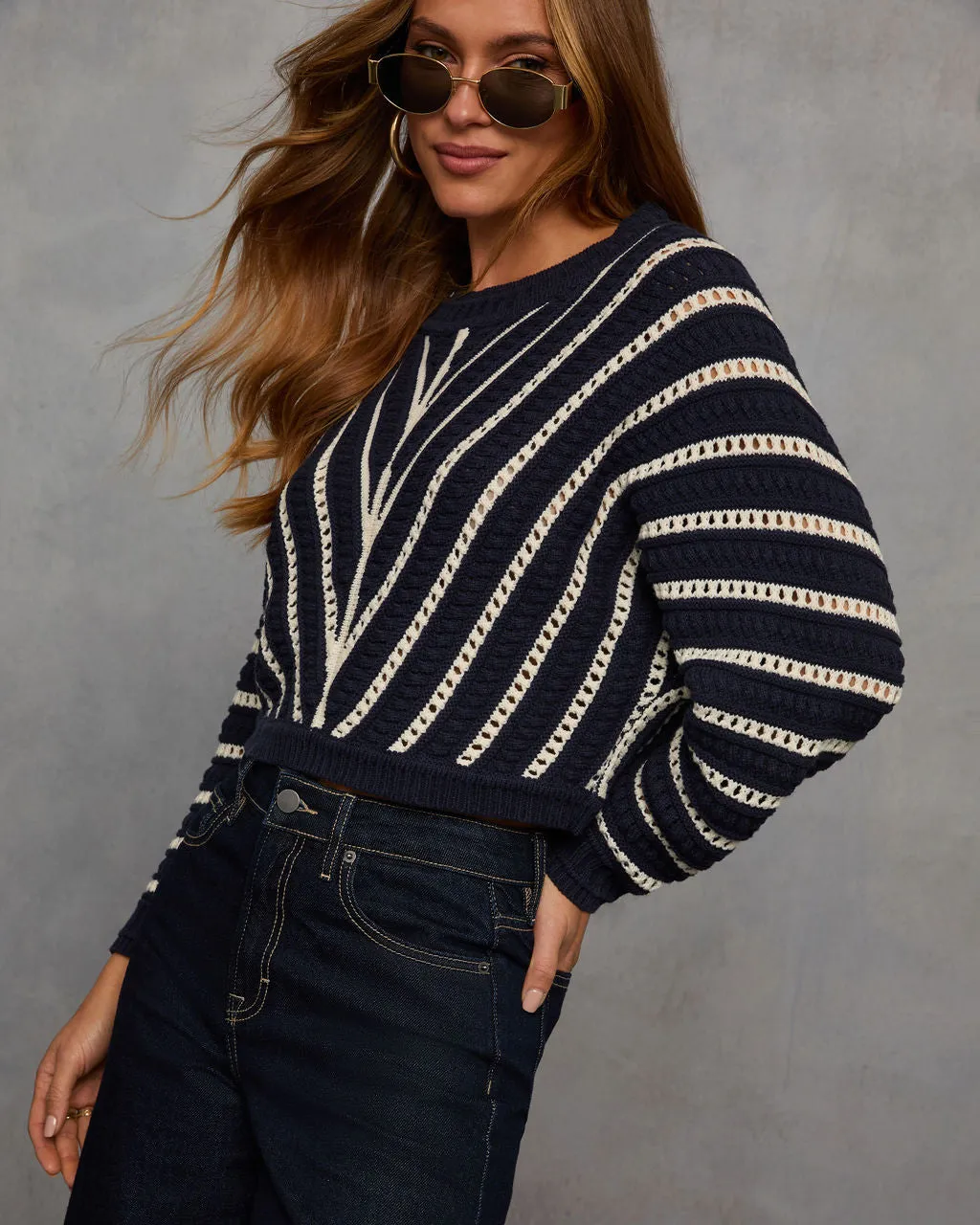 Baylin Striped Knit Sweater sold by Vici product image thumbnail 3