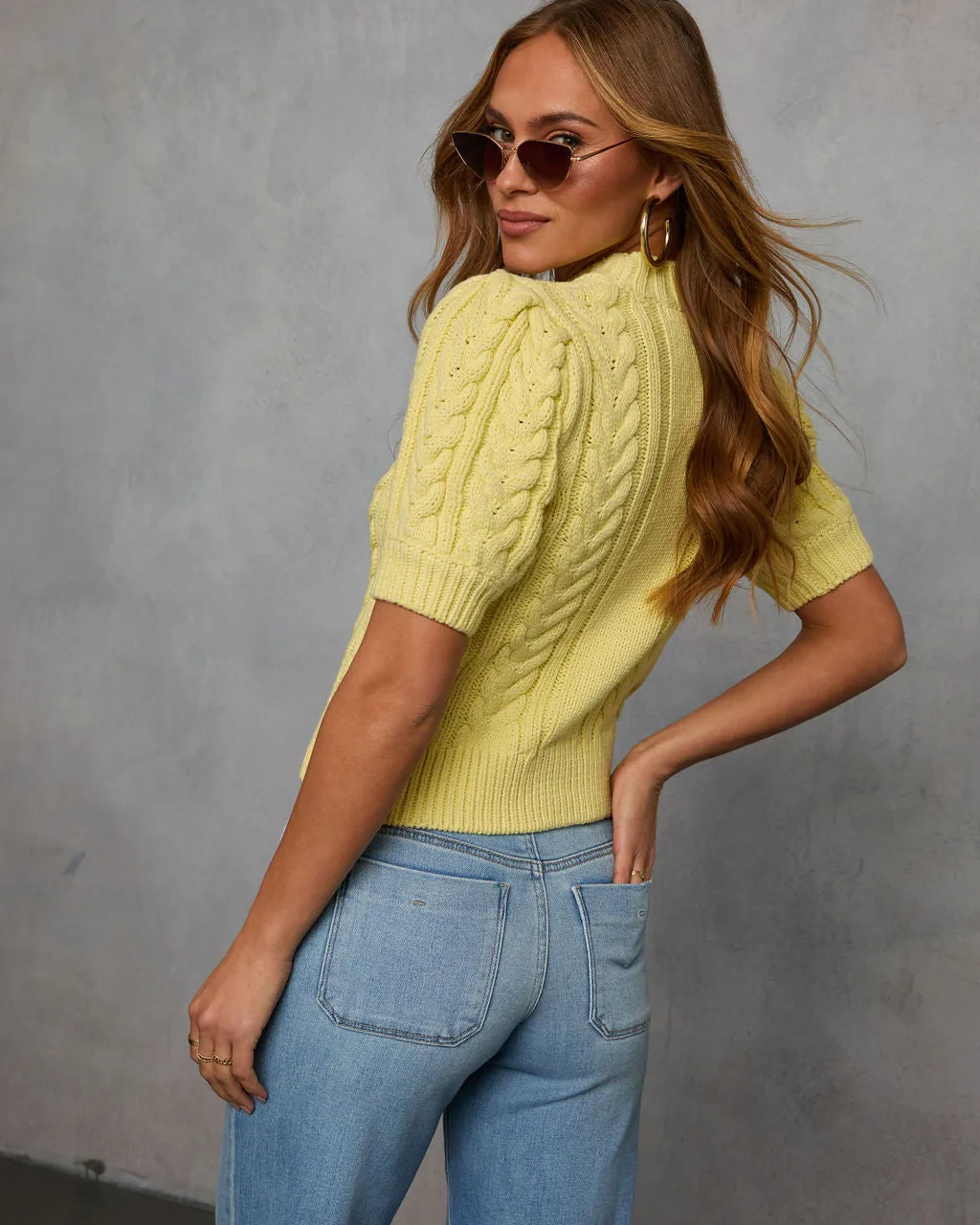 Hang Tight Mockneck Cable Knit Sweater sold by Vici product image thumbnail 4