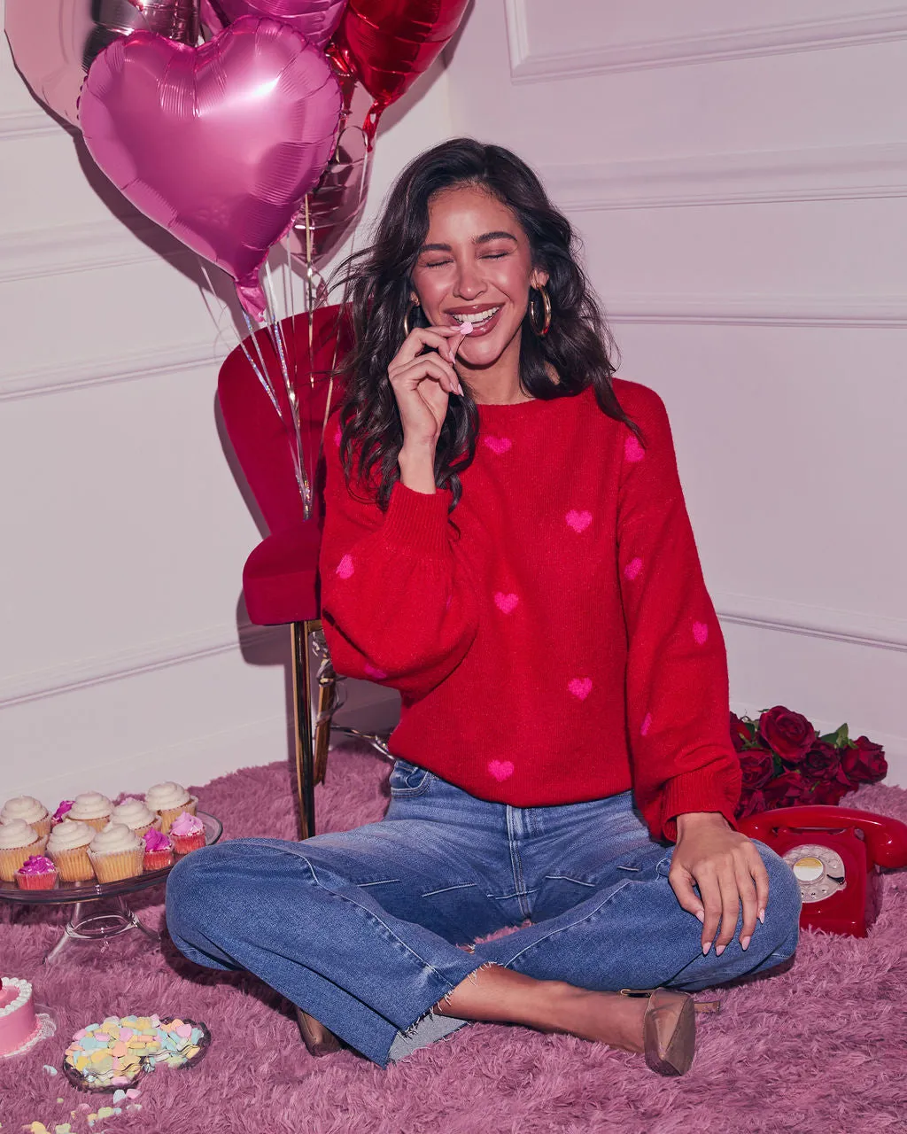 Normah Embroidered Heart Sweater sold by Vici product image thumbnail 5