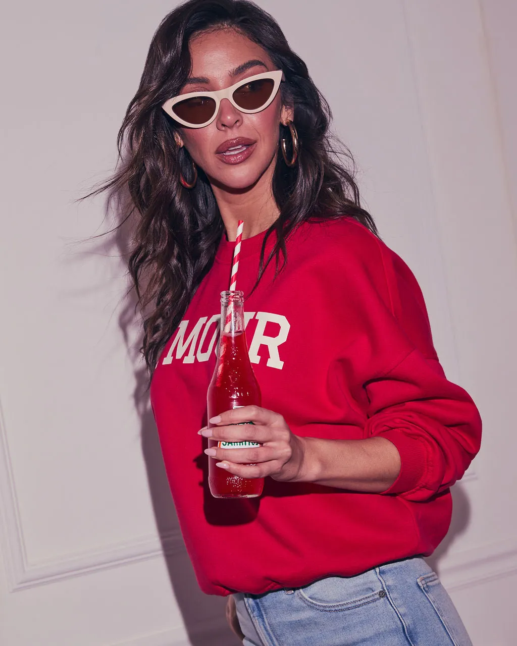 Sweet Amour Graphic Sweatshirt sold by Vici product image thumbnail 3