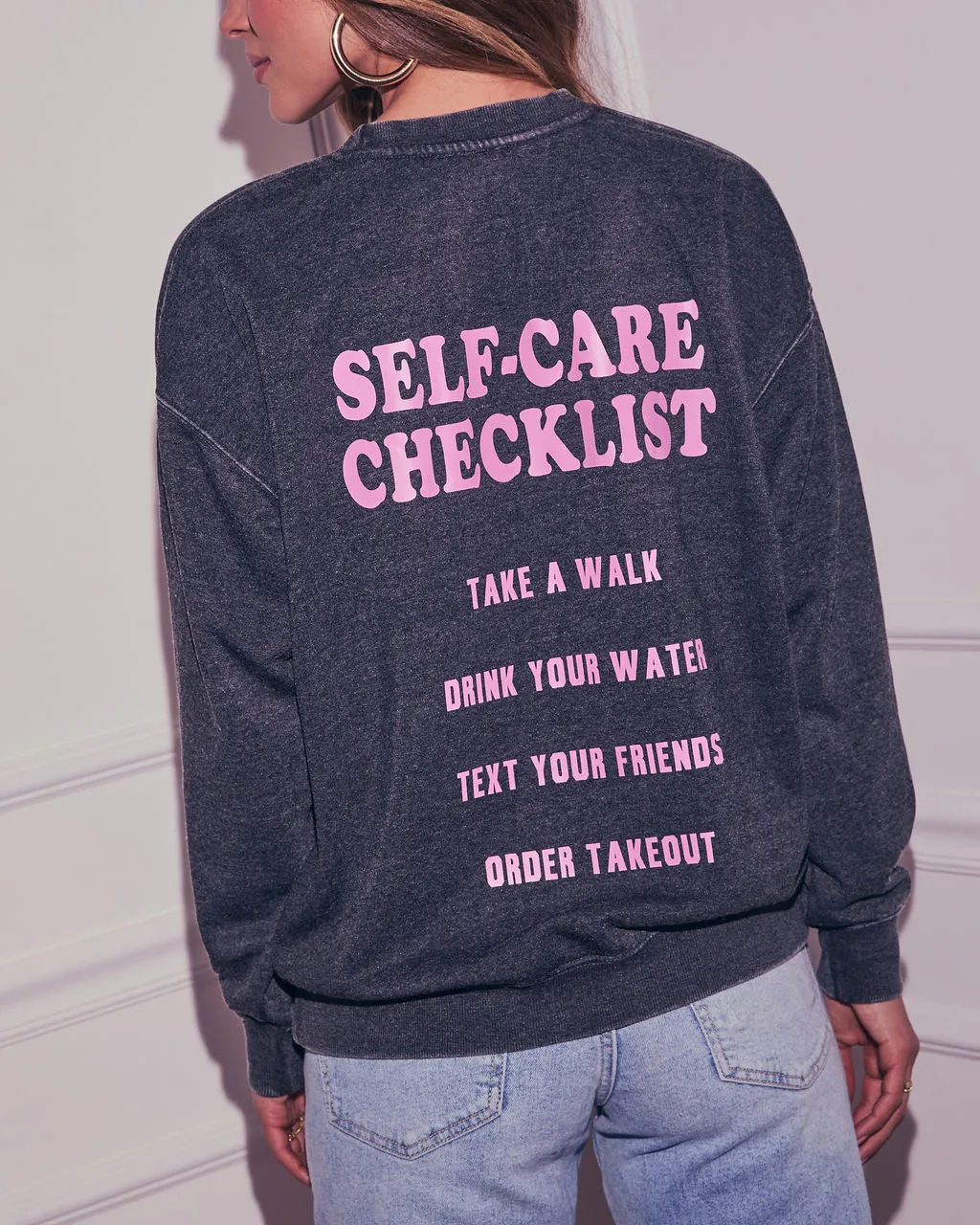 Self Love Club Graphic Sweatshirt sold by Vici product image thumbnail 4