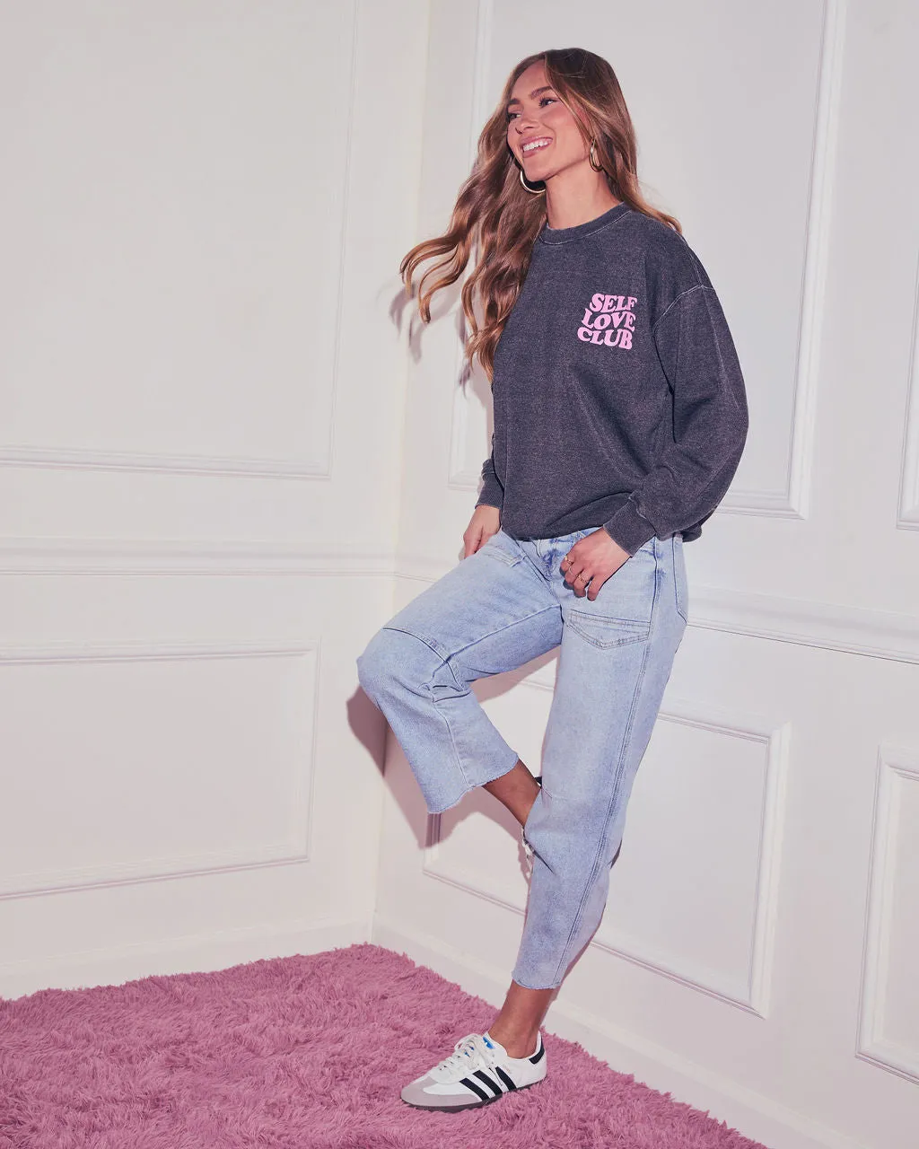 Self Love Club Graphic Sweatshirt sold by Vici product image thumbnail 5