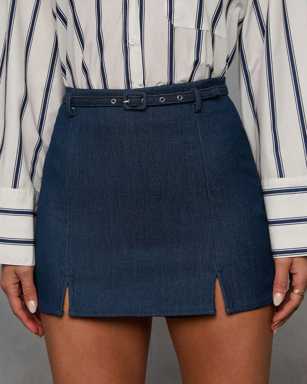 Liera Belted Mini Skort sold by Vici