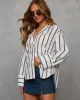 Chill Mode Collared Button Down Top sold by Vici