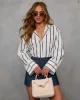 Chill Mode Collared Button Down Top sold by Vici