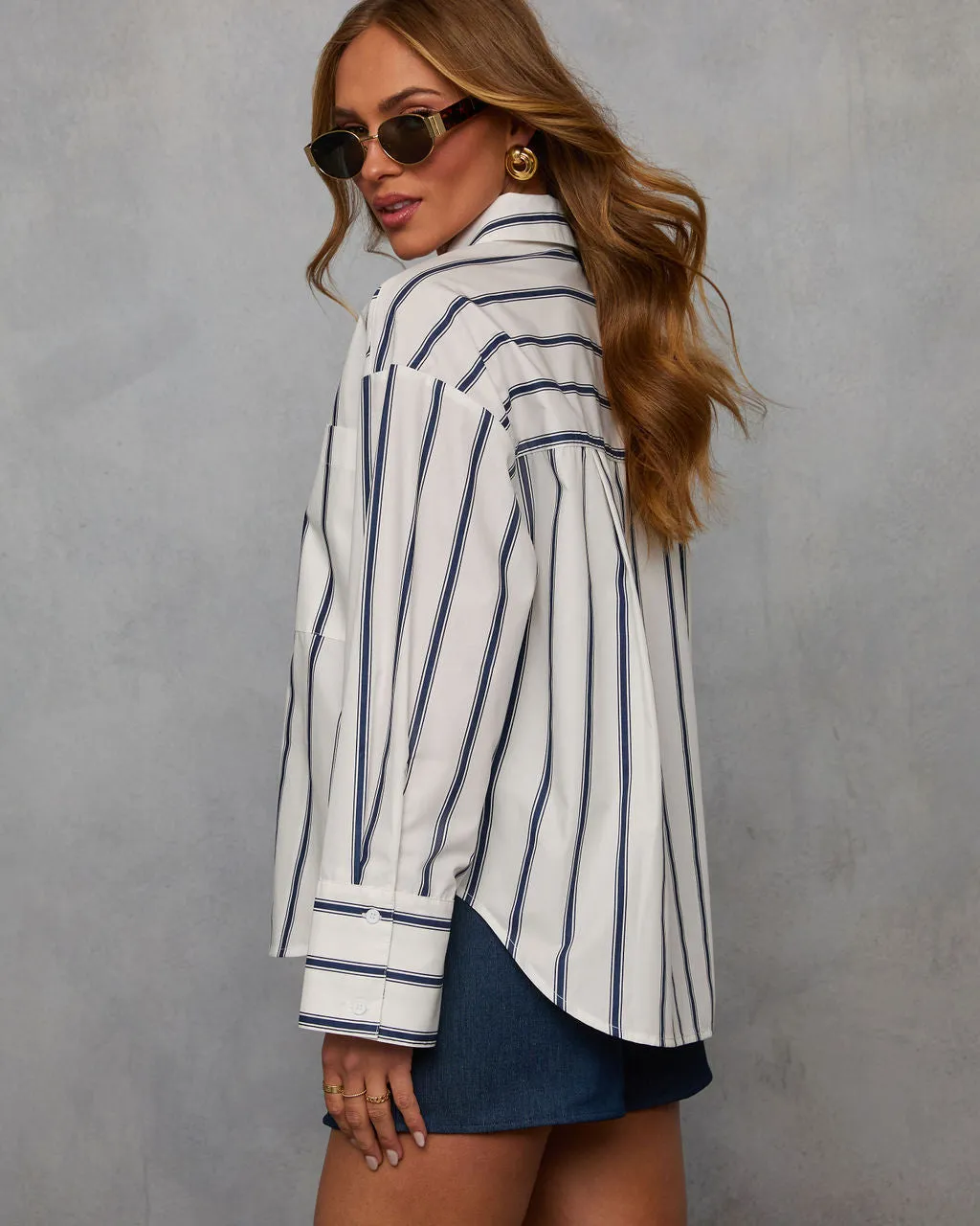 Chill Mode Collared Button Down Top sold by Vici product image thumbnail 4