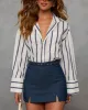 Chill Mode Collared Button Down Top sold by Vici