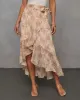 Wildly Radiant Floral Chiffon Wrap Skirt sold by Vici
