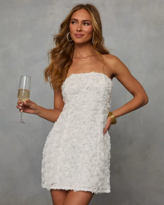 Purely Yours 3D Floral Applique Mini Dress sold by Vici