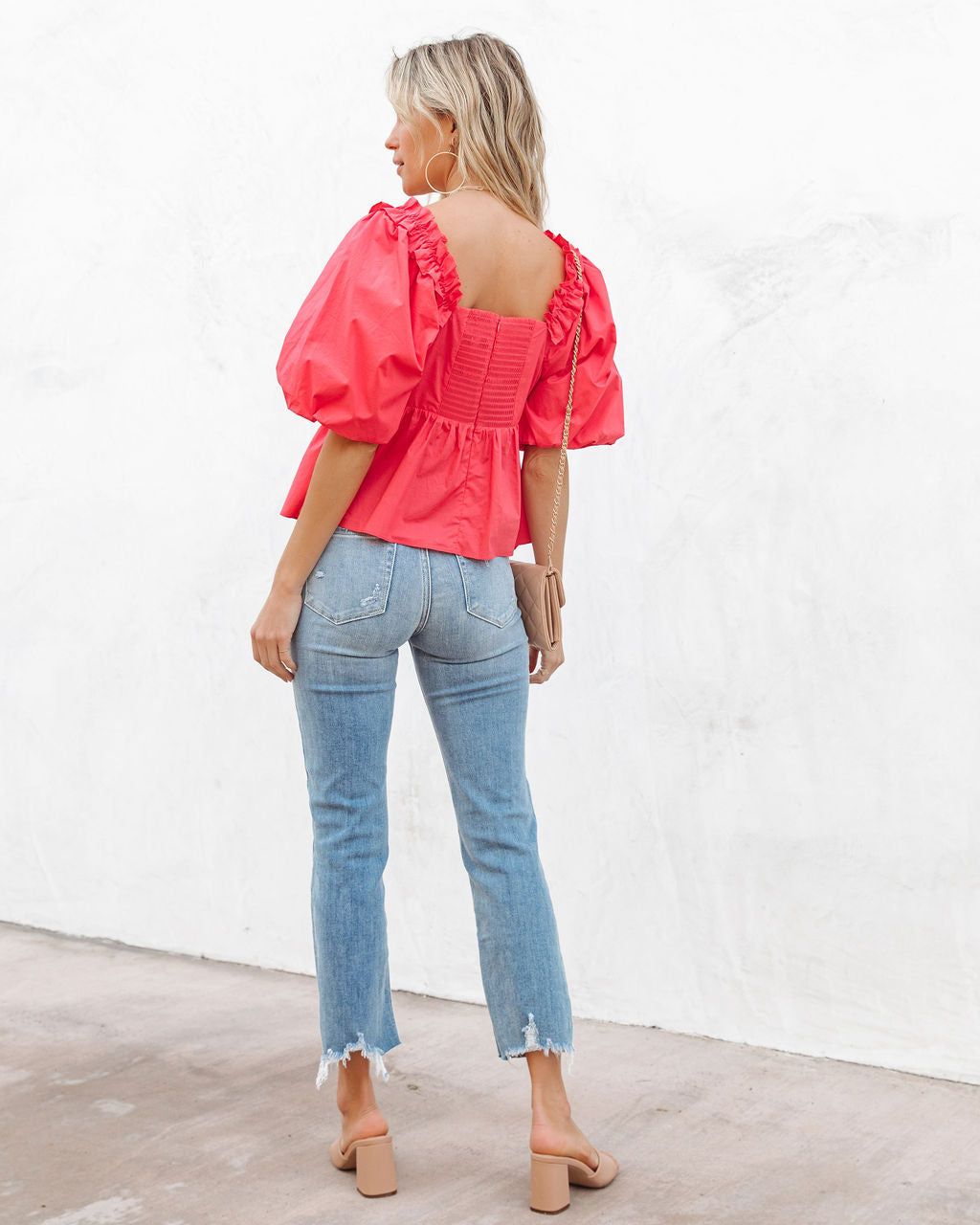 Kenzie Cotton Babydoll Puff Sleeve Top sold by Vici product image thumbnail 4