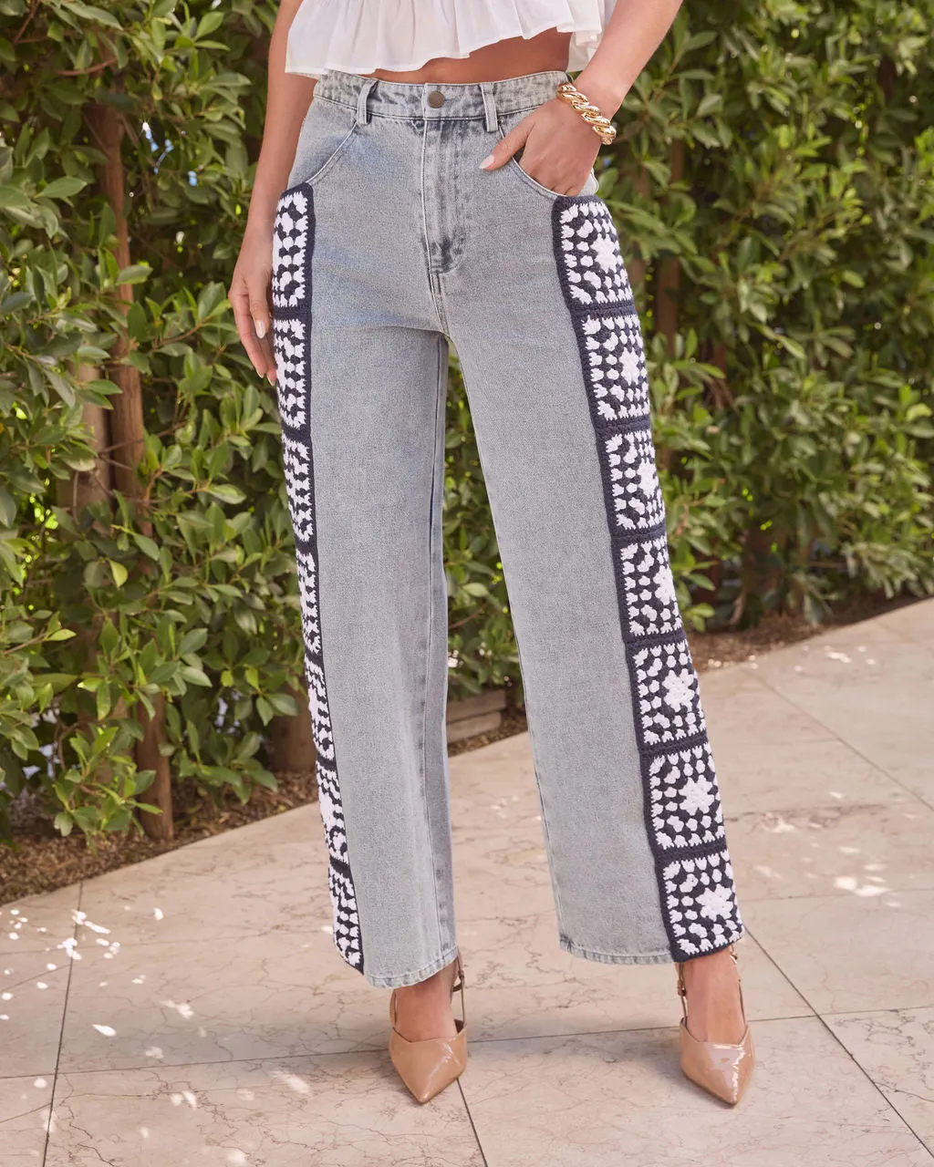 Perfect Match Straight Leg Crochet Jeans sold by Vici product image thumbnail 5