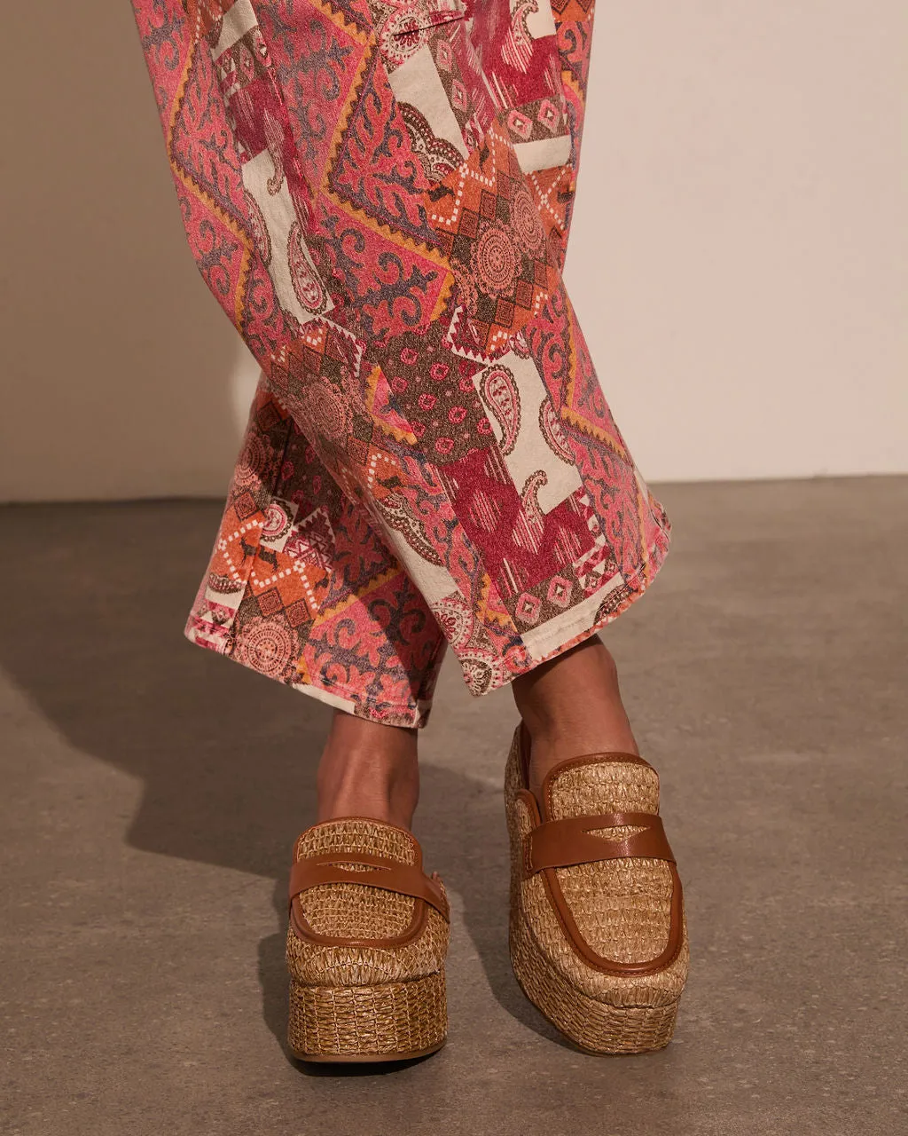 Zariah Straw Platform Loafers sold by Vici product image thumbnail 5