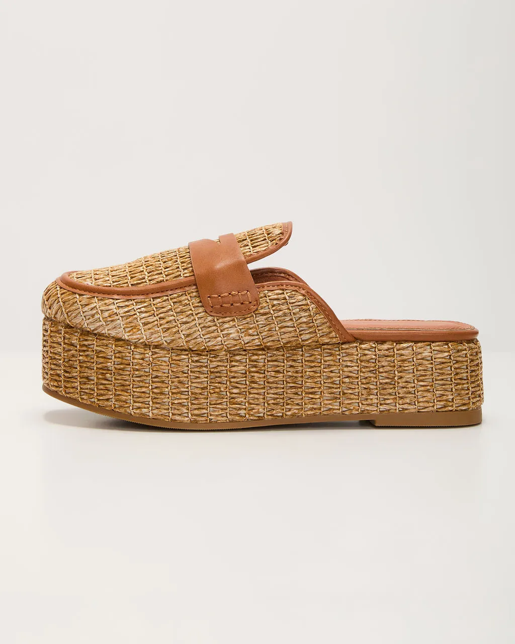 Zariah Straw Platform Loafers sold by Vici product image thumbnail 3
