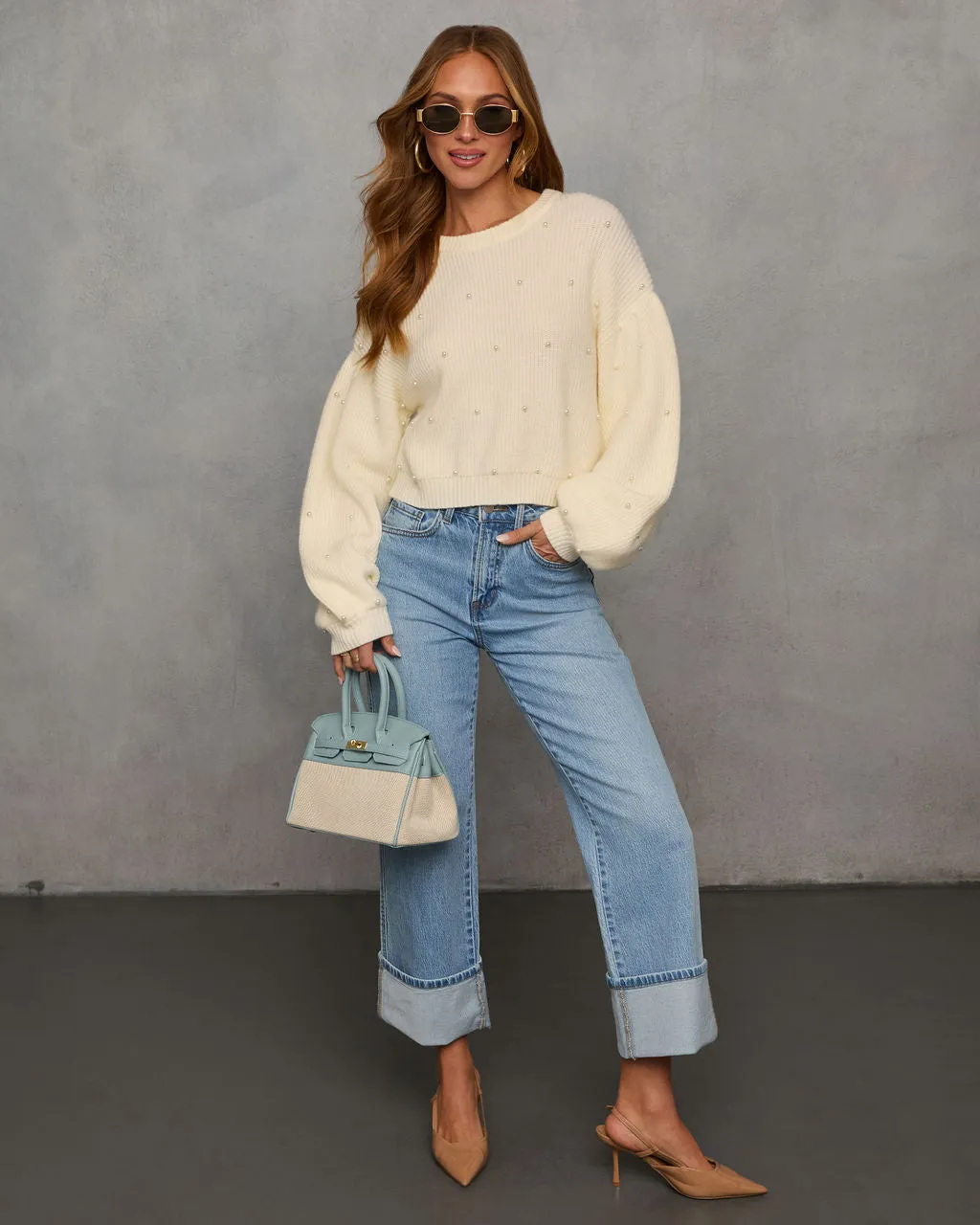 Oh My Darling Pearl Embellished Sweater sold by Vici product image thumbnail 2