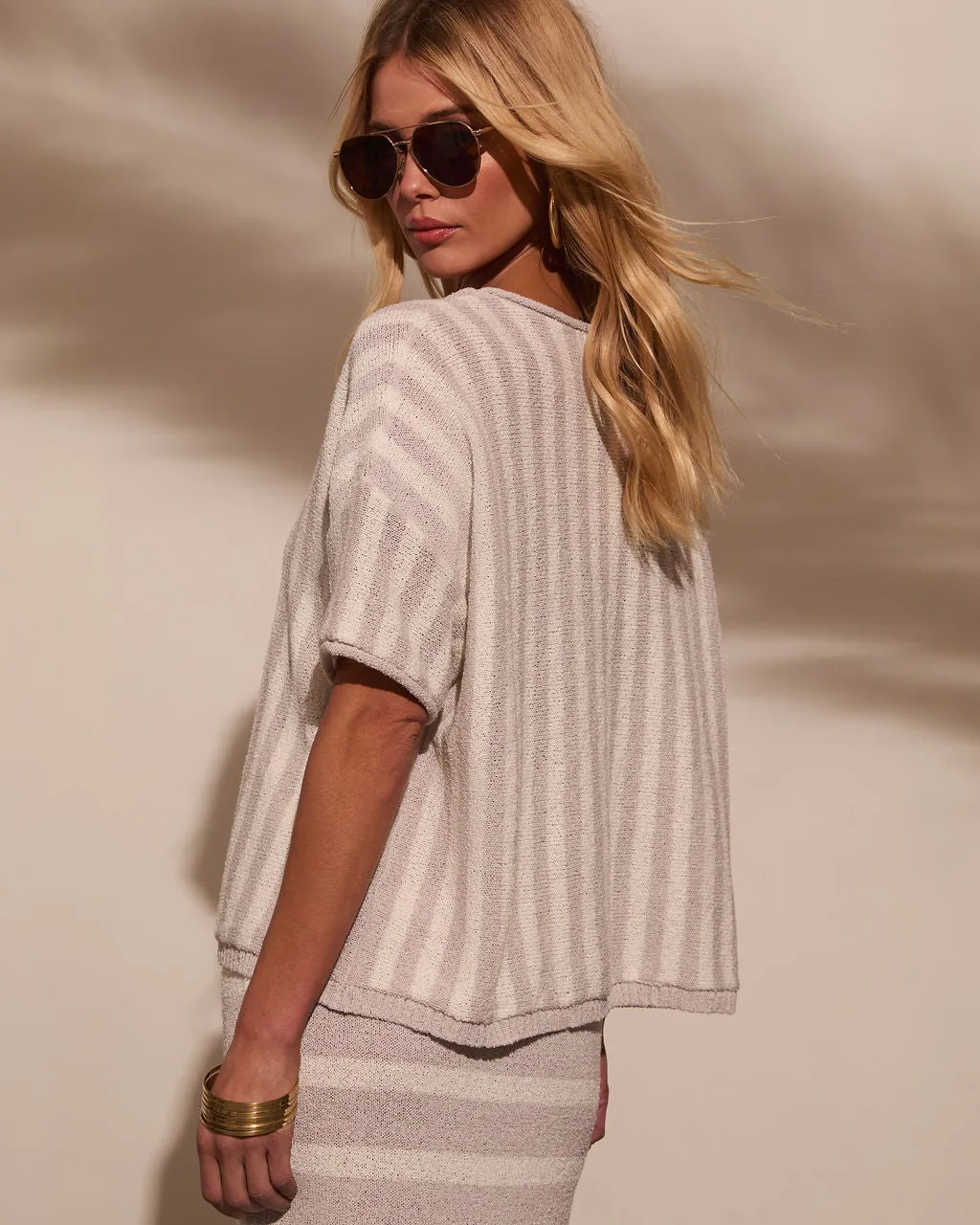 Mellow Mood Knit Short Sleeve Sweater sold by Vici product image thumbnail 4