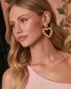 Hearts of Gold Drop Heart Shaped Earrings sold by Vici