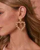 Hearts of Gold Drop Heart Shaped Earrings sold by Vici
