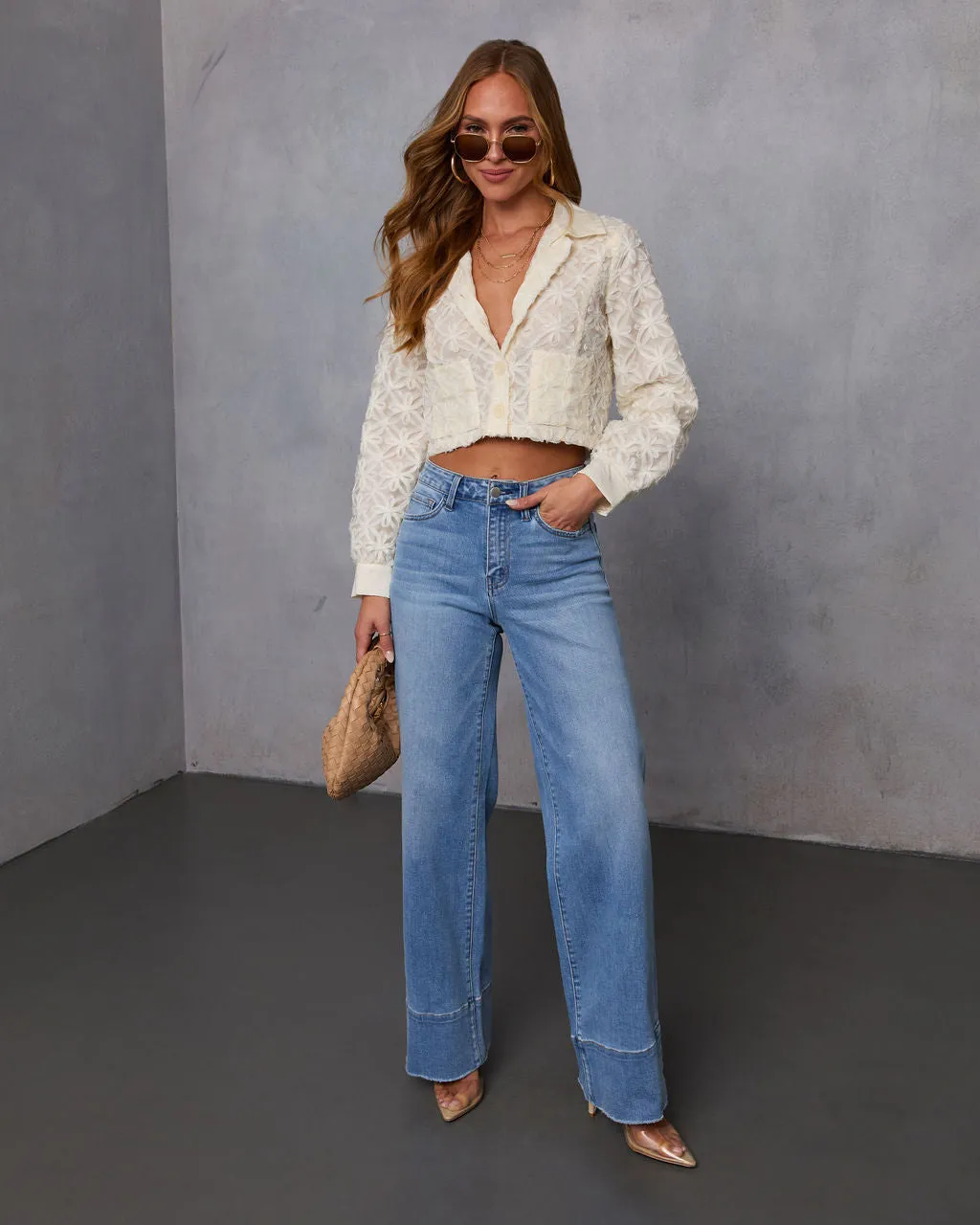 Rosalena Embroidered Floral Cropped Jacket sold by Vici product image thumbnail 2