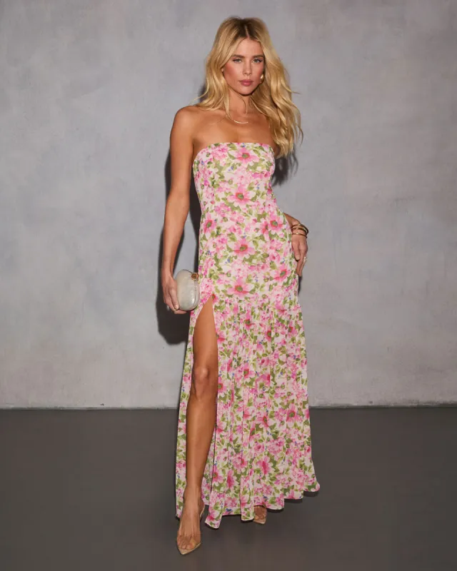 Lily Song Floral Drop Waist Maxi Dress sold by Vici