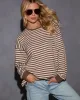 Back Later Striped Long Sleeve Shirt sold by Vici