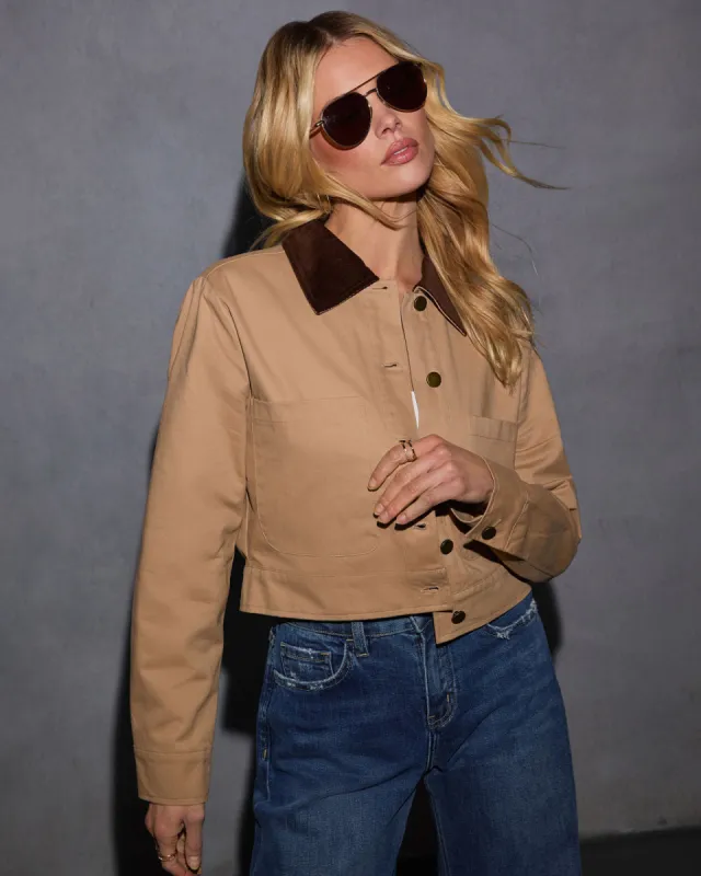 Liema Contrast Collar Jacket sold by Vici