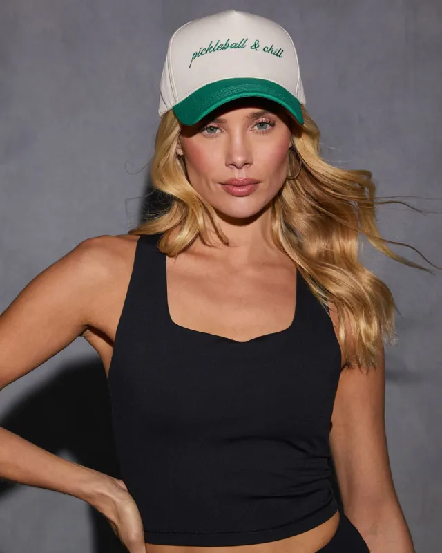 Pickleball And Chill Trucker Hat made by Vici