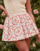 Sunlit Blooms Pleated Floral Mini Skirt sold by Vici