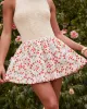 Sunlit Blooms Pleated Floral Mini Skirt sold by Vici