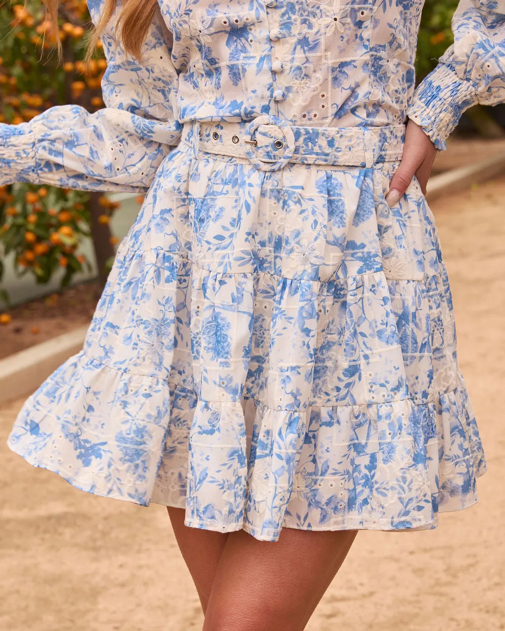 Sylvia Belted Floral Mini Skirt sold by Vici product image thumbnail 3