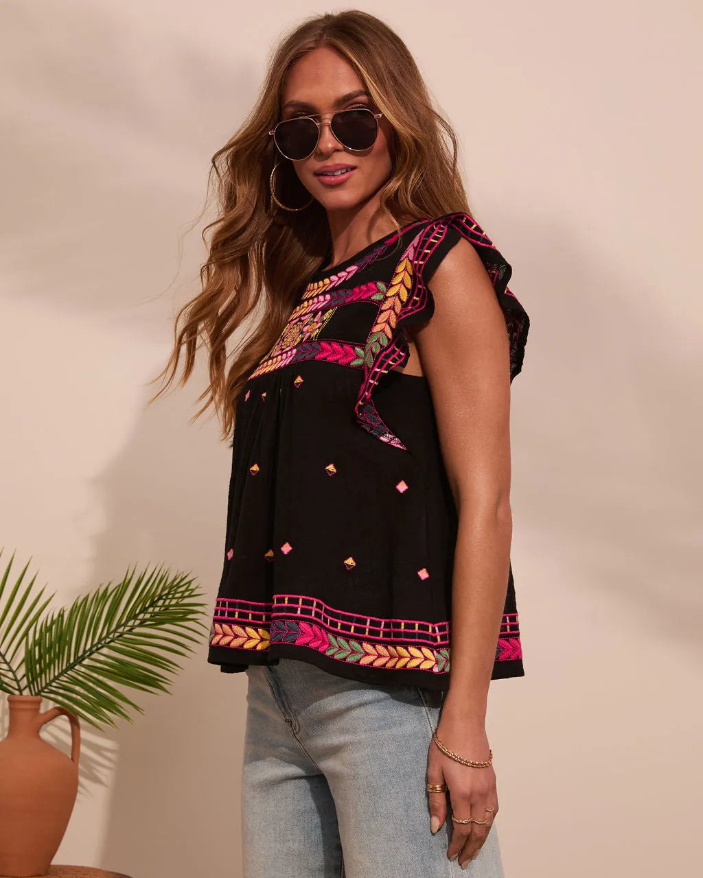 Leyana Abstract Embroidered Top sold by Vici product image thumbnail 3