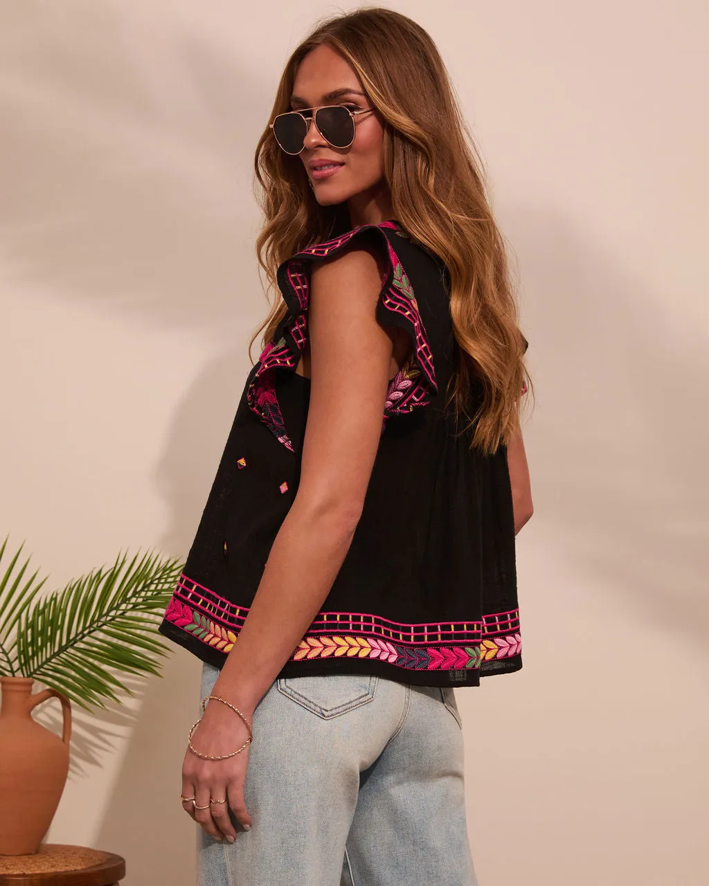 Leyana Abstract Embroidered Top sold by Vici product image thumbnail 4