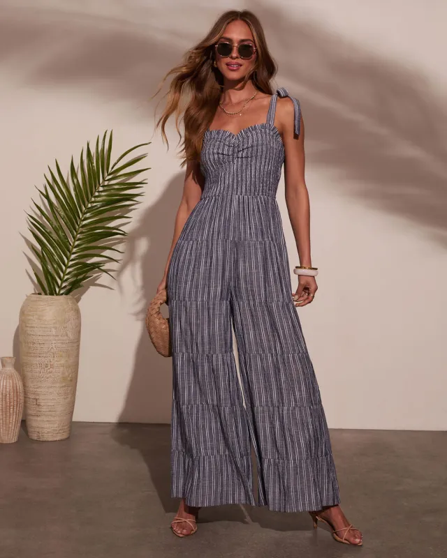 Reima Pleated Shoulder Tie Jumpsuit sold by Vici