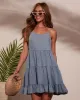 Clarklen Tiered Denim Mini Dress sold by Vici