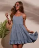 Clarklen Tiered Denim Mini Dress sold by Vici