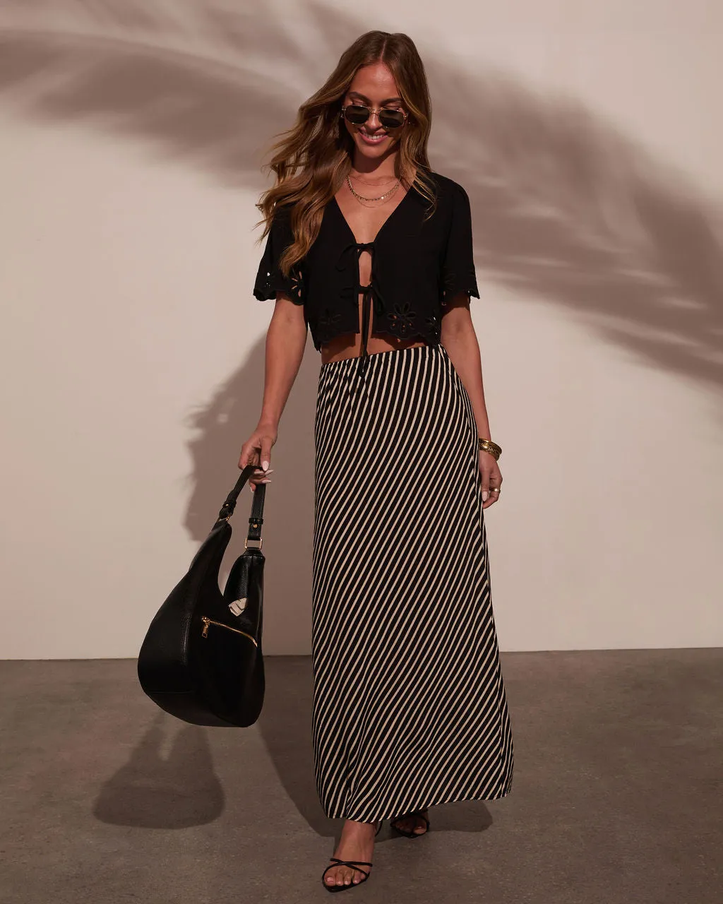 Lola Floral Eyelet Front Tie Top sold by Vici product image thumbnail 2