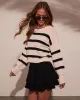 Lanie Striped Knit Sweater sold by Vici