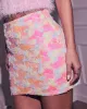 Emelda Sequin Mini Skirt sold by Vici