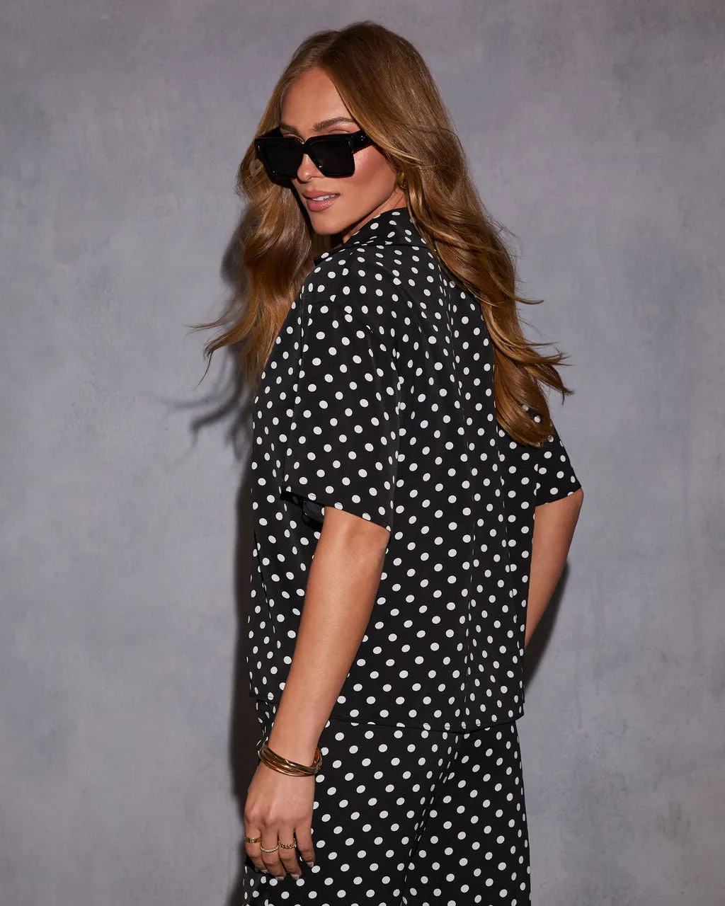 Korey Polka Dot Button Down Top sold by Vici product image thumbnail 4