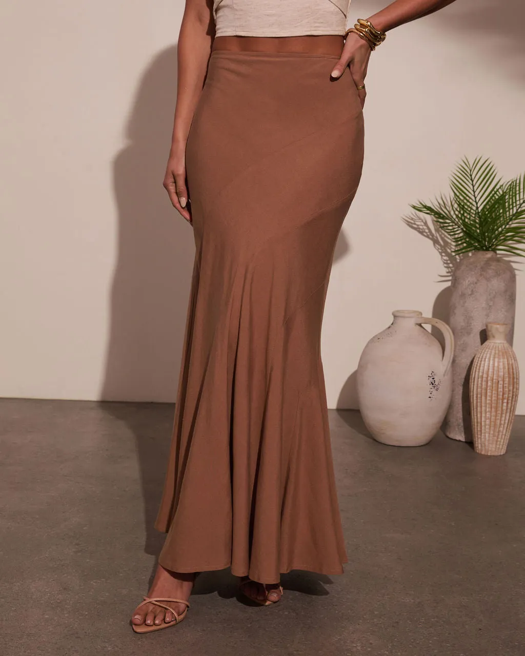 Breeze On By Godet Maxi Skirt sold by Vici product image thumbnail 2