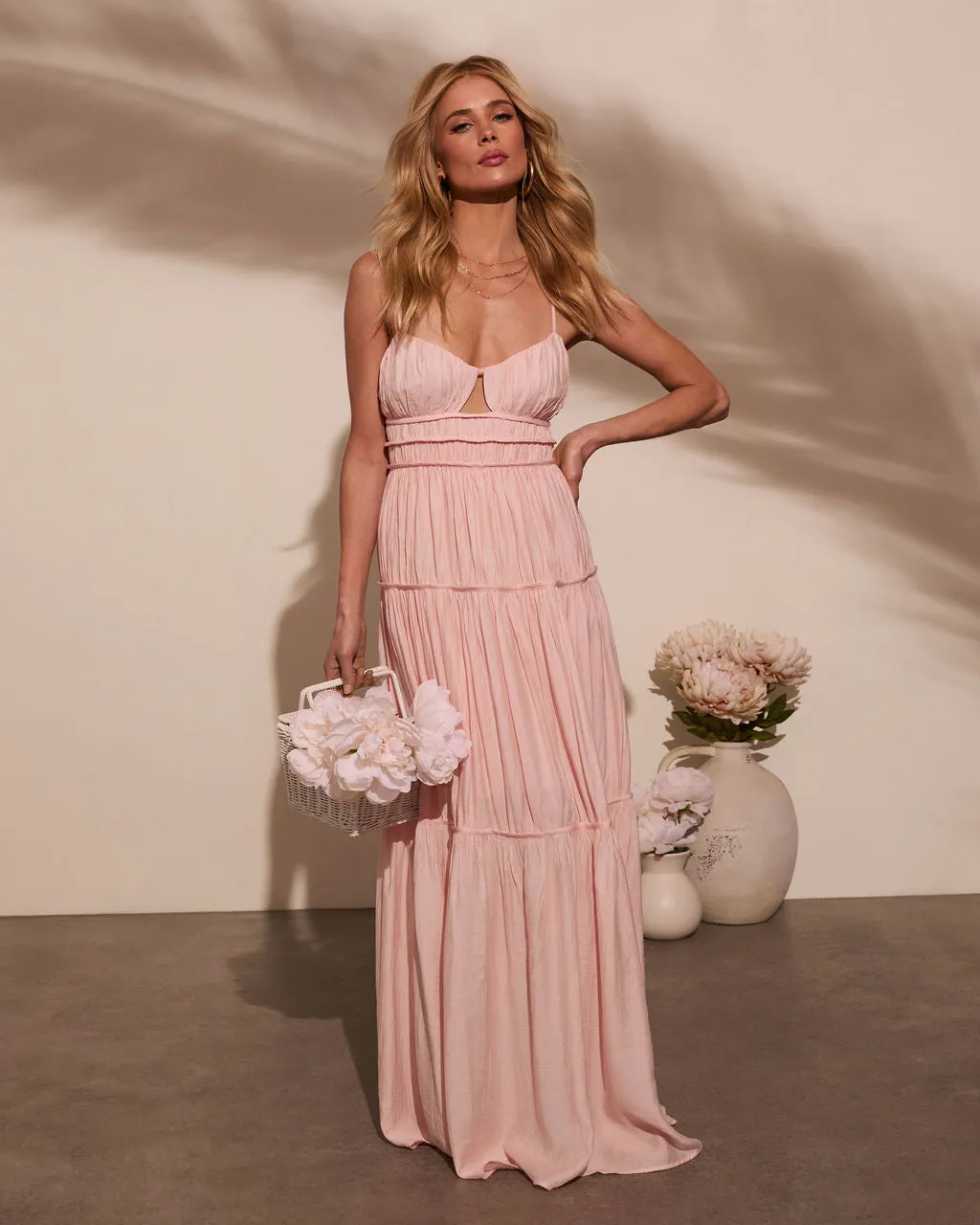 Poppy Ruched Maxi Dress sold by Vici