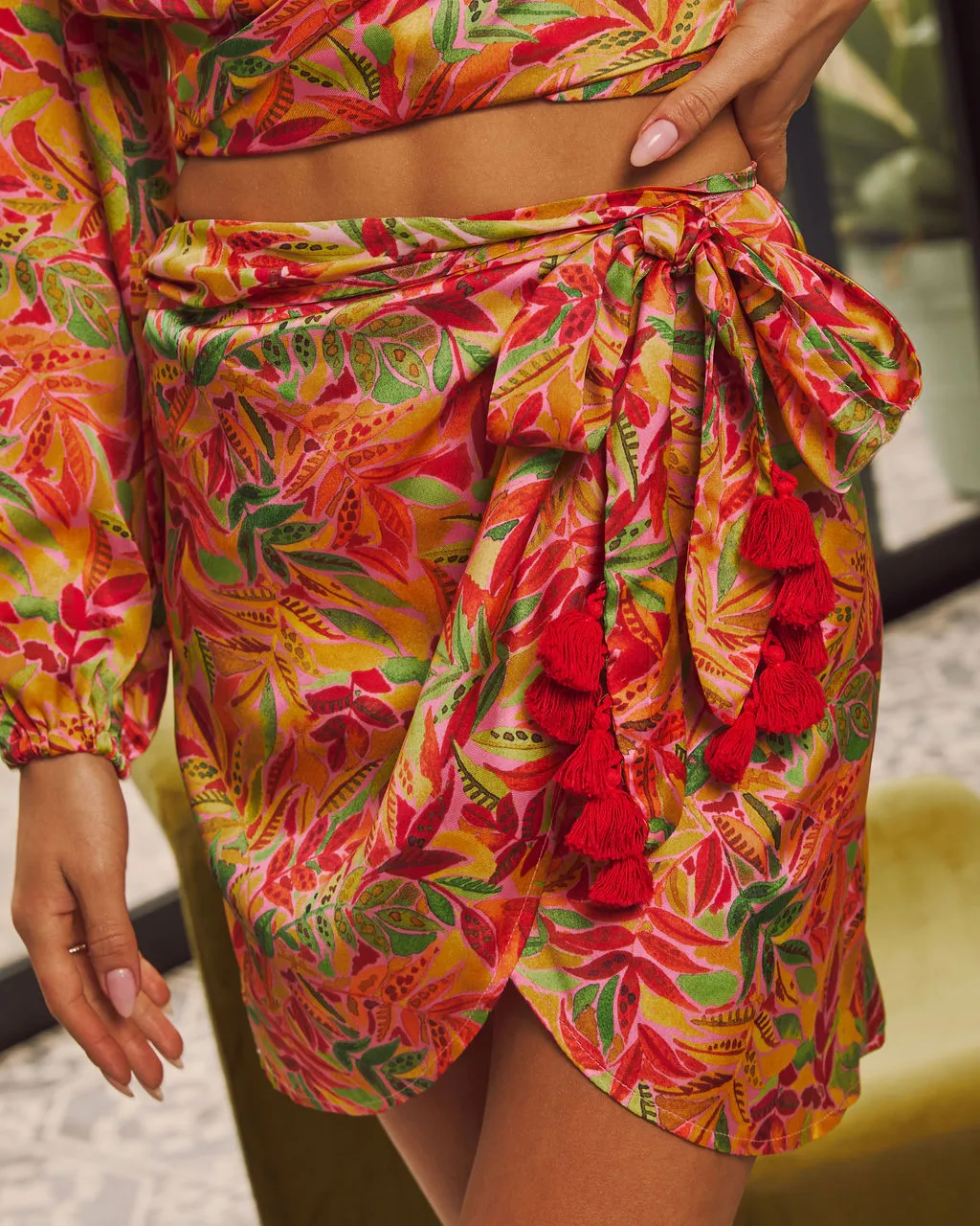 Tawney Abstract Wrap Skirt sold by Vici product image thumbnail 3