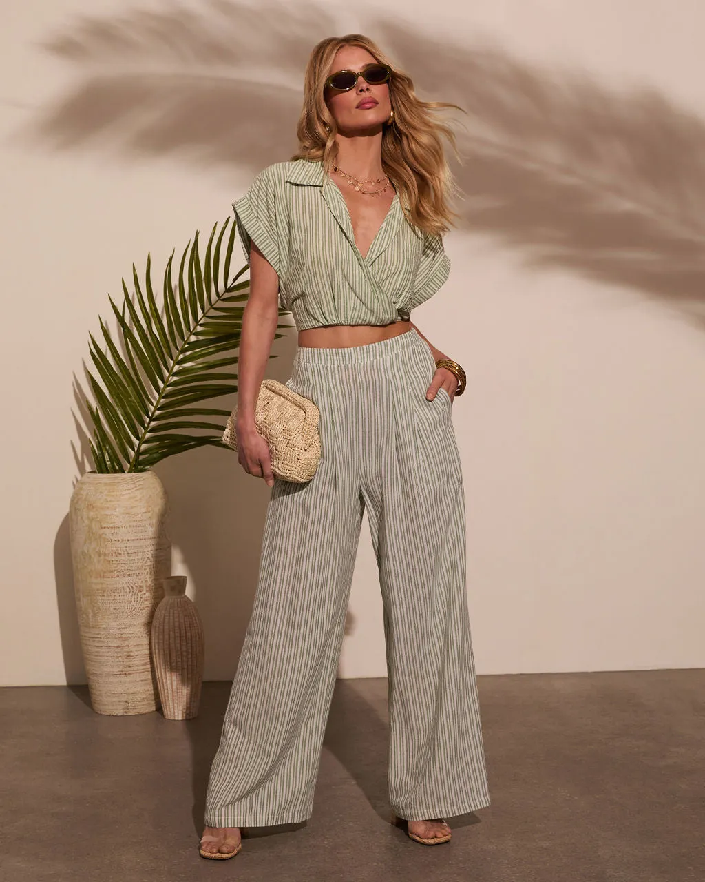 Seas the Day Striped Crop Top sold by Vici product image thumbnail 2