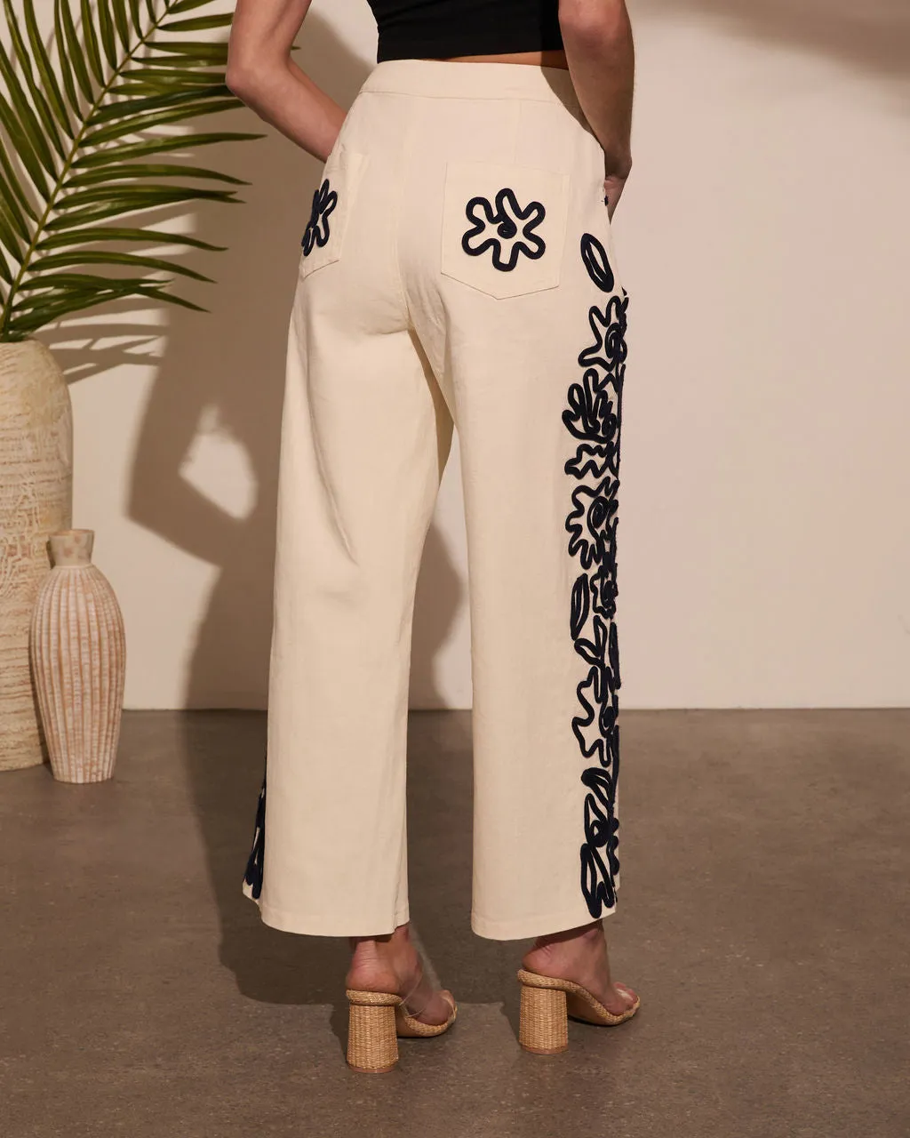 Emmerson Embroidery Wide Leg Denim sold by Vici product image thumbnail 4