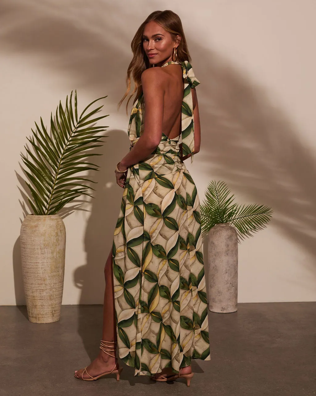 Neoh Abstract Halter Maxi Dress sold by Vici product image thumbnail 4