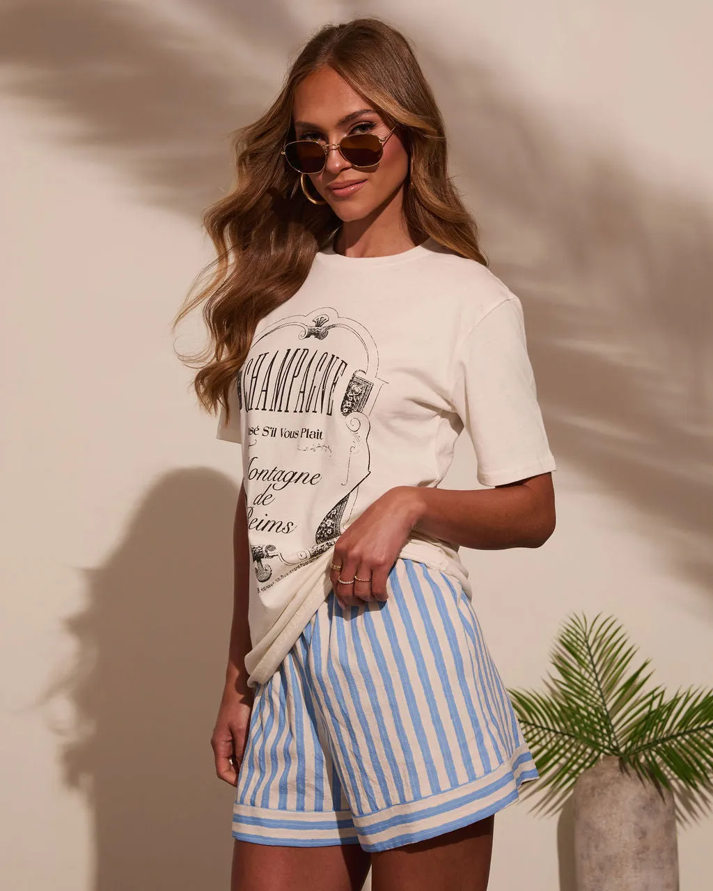 Champagne Feels Short Sleeve Graphic Tee sold by Vici product image thumbnail 3