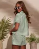 Fresh Feels Striped Collared Button Down Top sold by Vici