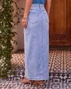 Kamora Denim Maxi Skirt sold by Vici